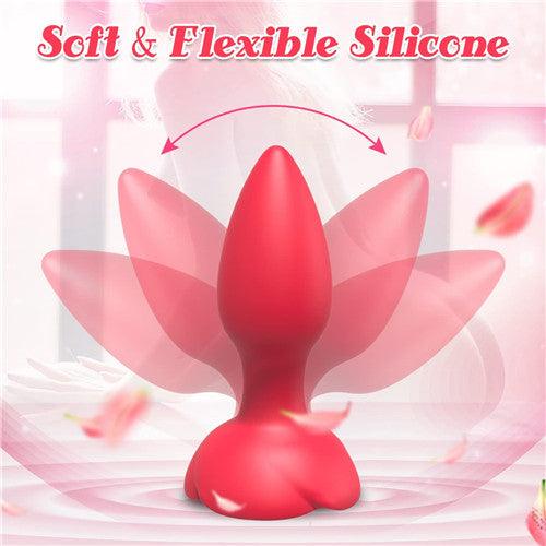 Rose Vibrating Anal Plug - Delightor