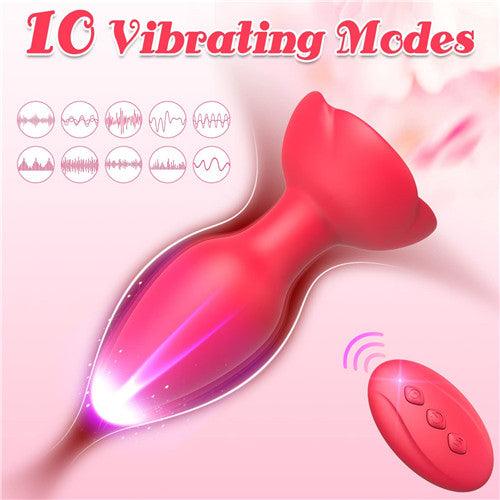 Rose Vibrating Anal Plug - Delightor