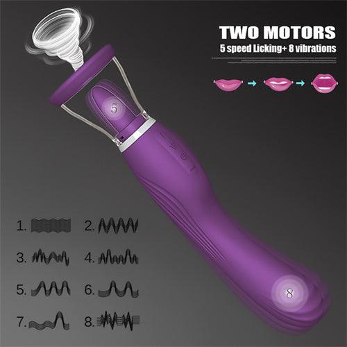 Suction Licking Tongue Vibrator Wand - Delightor