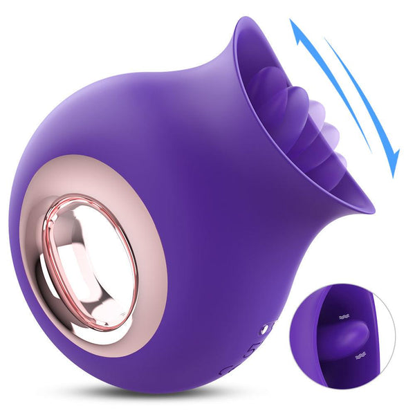 Tongue Licking Vibrator Purple - Delightor