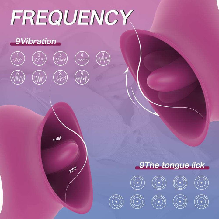 Tongue Licking Vibrator Purple - Delightor