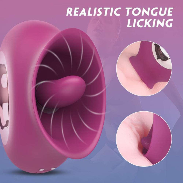 Tongue Licking Vibrator Purple - Delightor