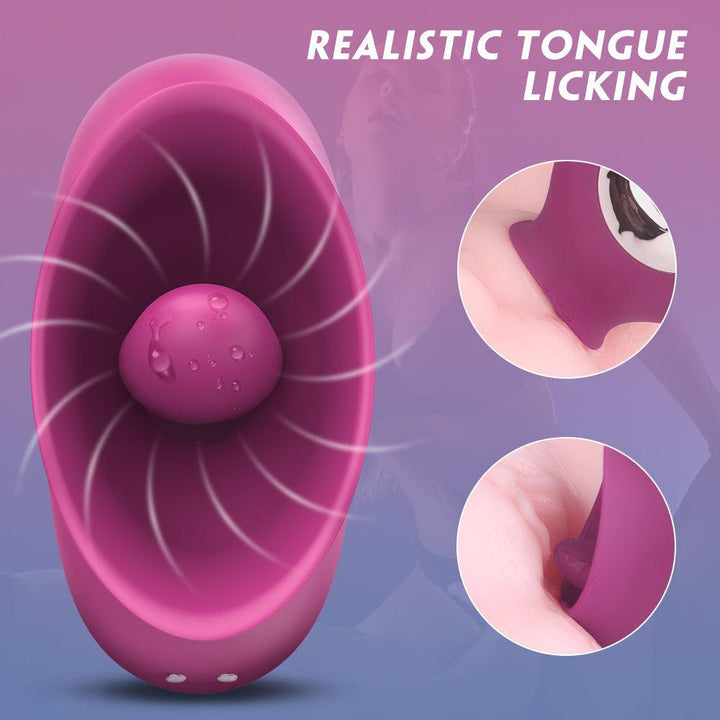 Tongue Licking Vibrator Purple - Delightor