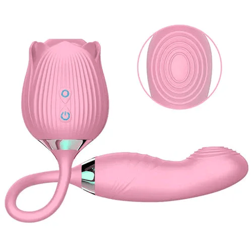 Tongue Licking Vibrator With Wiggly Dildo Eudora - Delightor