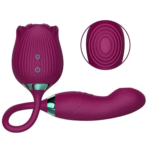 Tongue Licking Vibrator With Wiggly Dildo Eudora - Delightor