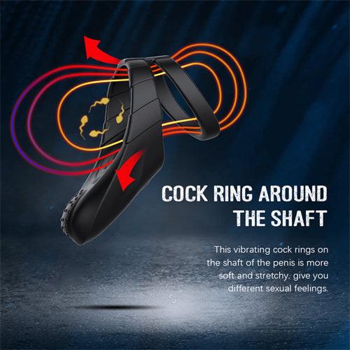 Vibrating Penis Ring with Taint Teaser Blanche - Delightor