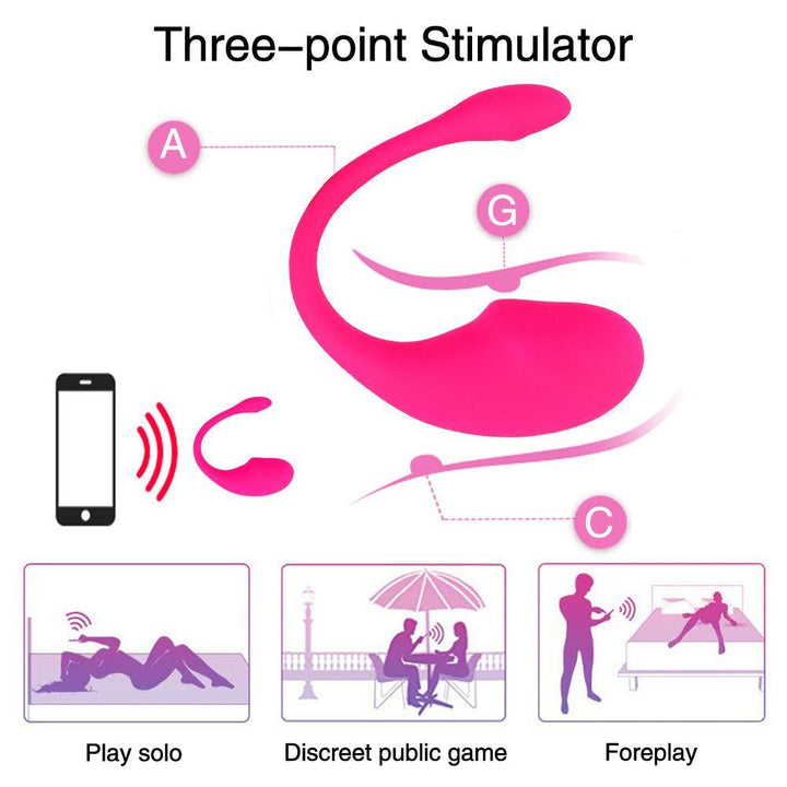 Wearable Panty APP Control Vibrator Vagina G-spot Clitoris Stimulator - Delightor