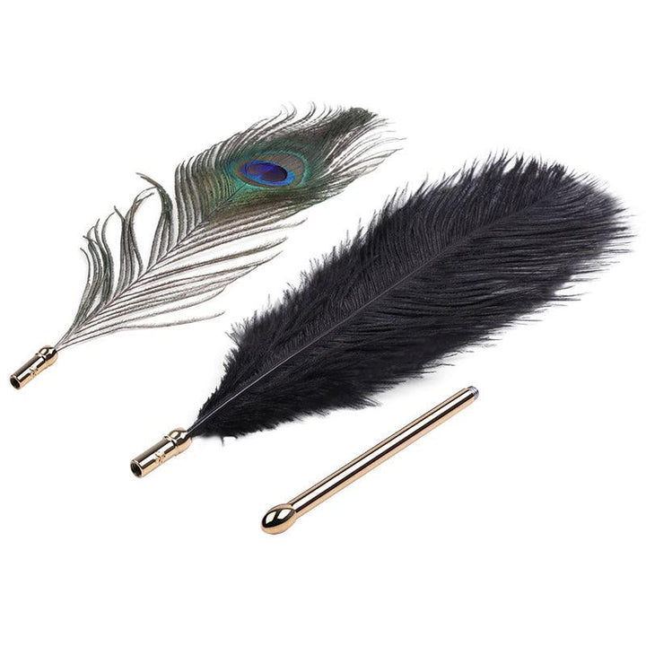 SEVANDA Natural Peacock Flirting Feather Tickler - Delightor