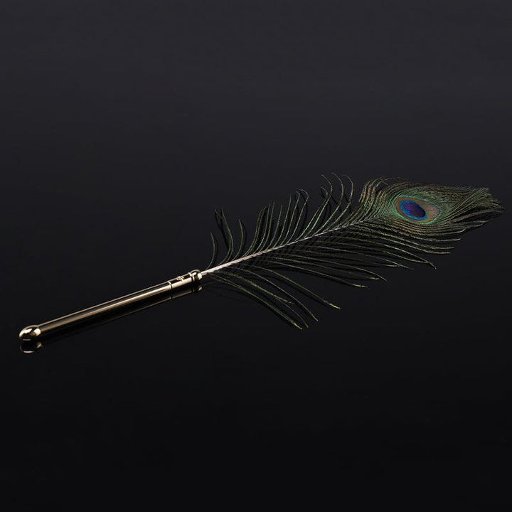 SEVANDA Natural Peacock Flirting Feather Tickler - Delightor