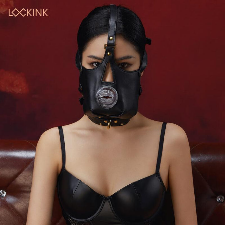 LOCKINK Blowjob Head Harness Muzzle for Puppy Play - Delightor